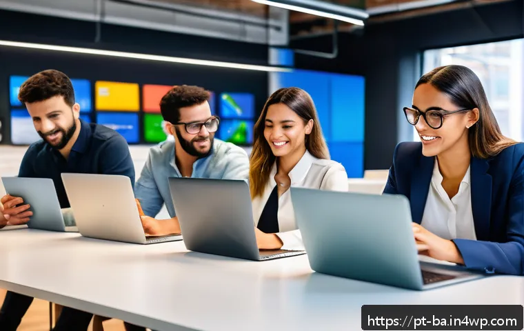 모듈식 역량 개발의 시장 동향 - A diverse group of Brazilian professionals in a modern coworking space, engaged in flexible modular ...